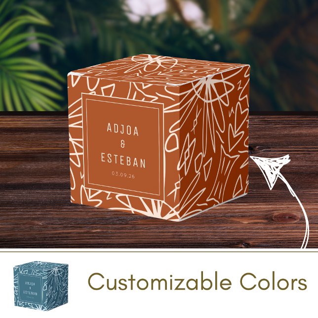 Caja Para Regalos Patrón tribal africano de estilo jungla (Subido por el creador)