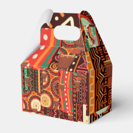 Caja Para Regalos Patrón tribal afrocéntrico de Kente