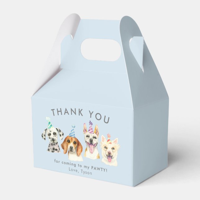 Caja Para Regalos Pawty Puppy Dog Birthday Gracias (Front Side)