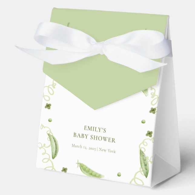 Caja Para Regalos Pea Dulce Jardín Moderna En Pod Baby Shower (Anverso)