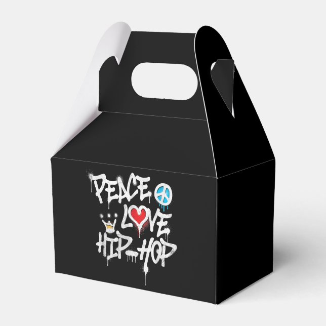 Caja Para Regalos Peace Love Hip Hop Dance (Front Side)
