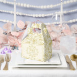 Caja Para Regalos Peace Love Joy Festiage Foliage Ivory Vintage Deco<br><div class="desc">Marco Festivo De "Peace Love Joy", Flores Decorativas, Vintage Clásico De Marfil Blanco Y Oro, Elegante Y Clásica Caja De Favor De Fiestas De Art Déco. El fondo base se puede cambiar a cualquier color que desee. Obra de arte diseñada / original por fat*fa*tin. Fácil de personalizar con tu propio...</div>