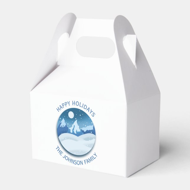 Caja Para Regalos Peaceful Frosted Landscape Custom (Front Side)