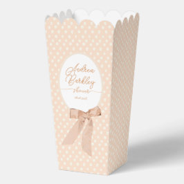 Caja Para Regalos Peach Bow Baby Shower
