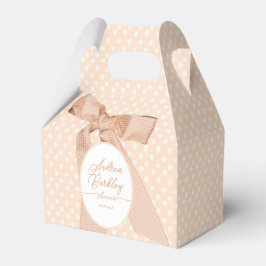 Caja Para Regalos Peach Bow Baby Shower