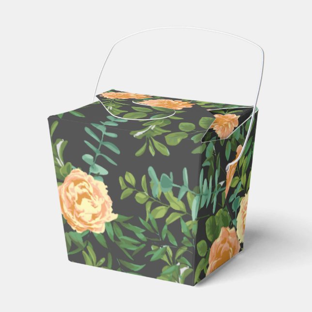 Caja Para Regalos Peach Darray Gray Boda Rosa Floral (Front Side)