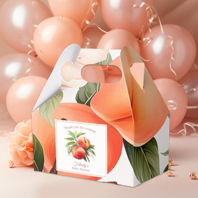 Caja Para Regalos Peach Fuzz Baby Shower (Peach Fuzz Baby Shower)