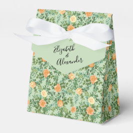 Caja Para Regalos Peach Green Boda Spring Pastel Floral