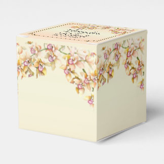 Caja Para Regalos Peach Orchid Watercolor Posh Wedh Favor Box