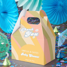 Caja Para Regalos Peach Retro Favor Box Moderno