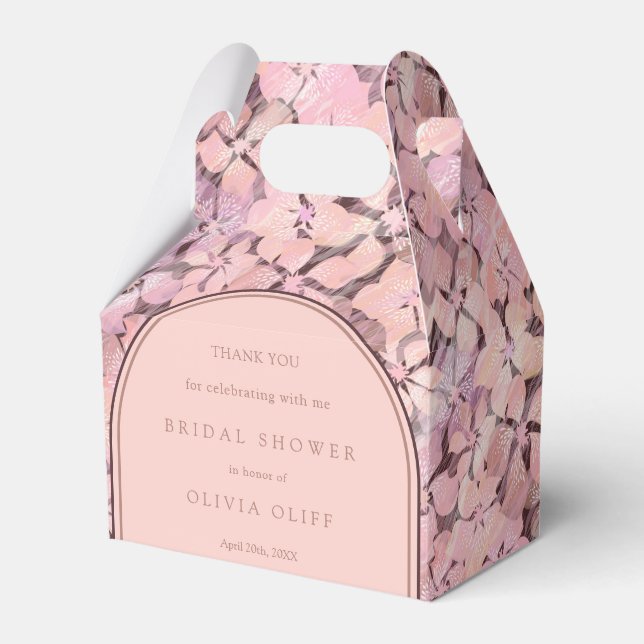 Caja Para Regalos Peach Romance Bridal Shower (Front Side)