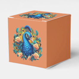 Caja Para Regalos Peacock Con Rosas De Engranaje