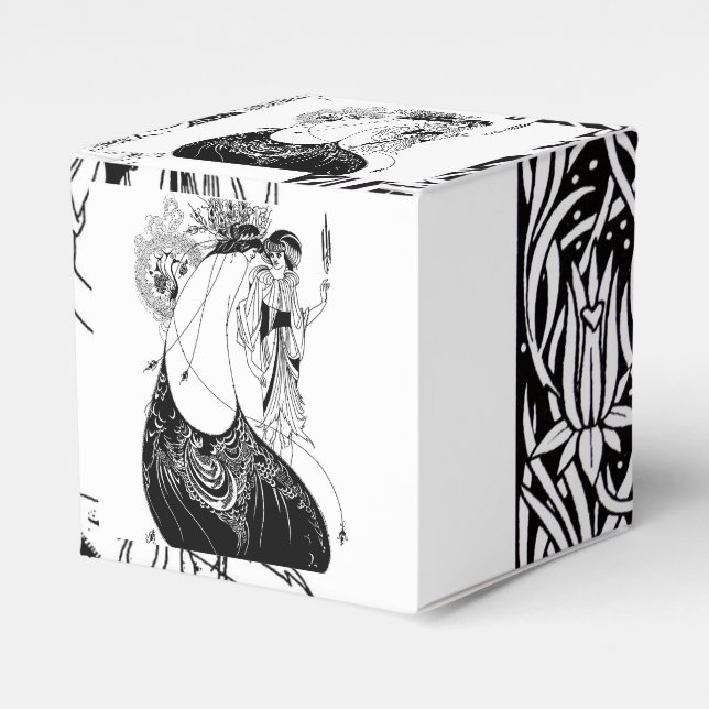 Caja Para Regalos Peacock Skirt Beardsley Art Nouveau (Costado Anverso)