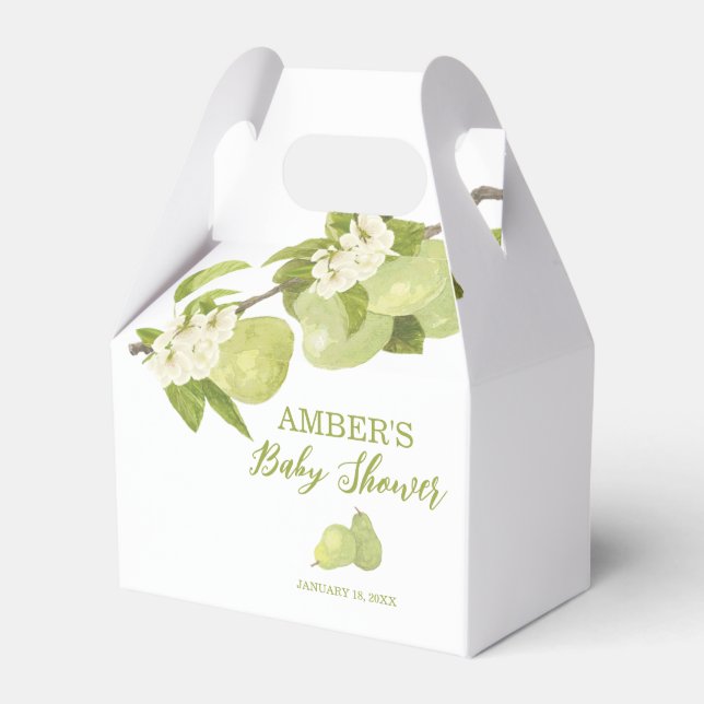 Caja Para Regalos Pear Fruit Baby Shower (Front Side)