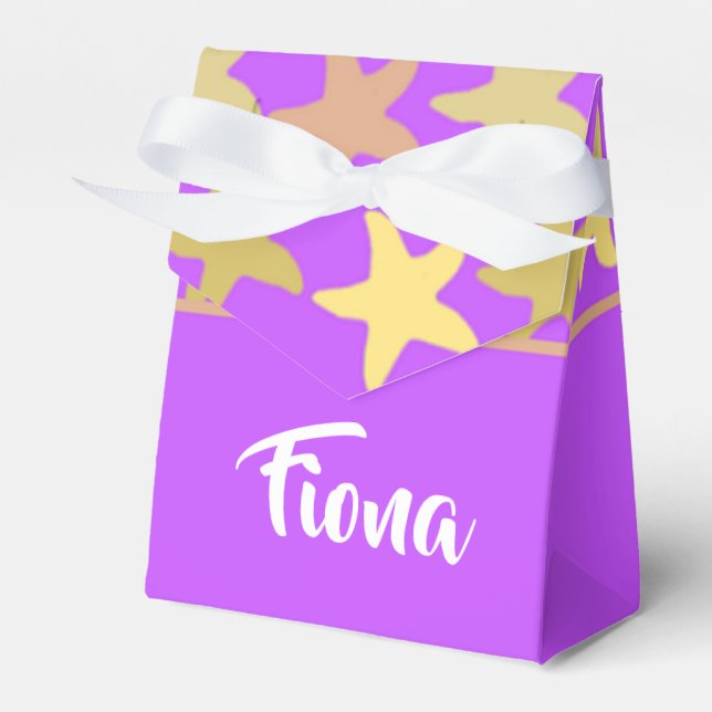 Caja Para Regalos Pechuga colorida sobre morado (Front Side)