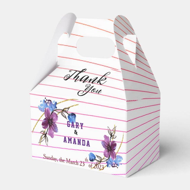 Caja Para Regalos Pegar desde morado (Front Side)