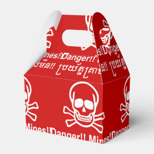 Caja Para Regalos ¡¡Peligro!! ¡Minas! ☠ de Rótulo camboyano ☠