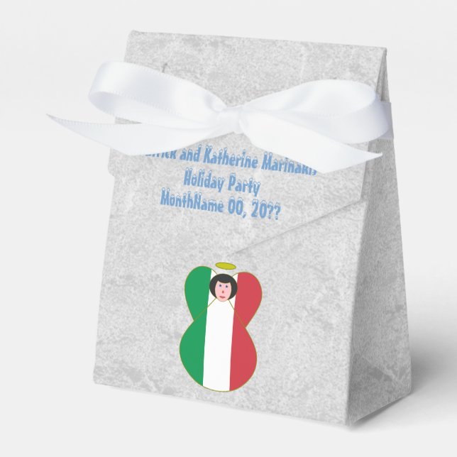 Caja Para Regalos Pelo negro de bandera italiana (Front Side)