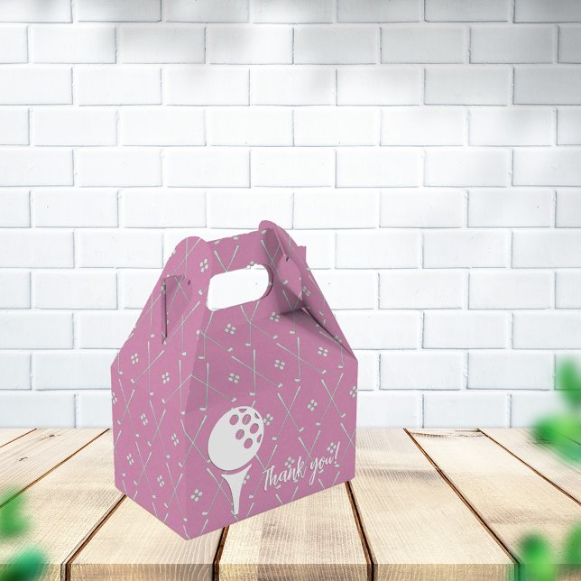 Caja Para Regalos Pelota De Golf Cuesta Gracias Rosa (Subido por el creador)