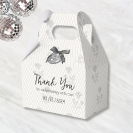 Caja Para Regalos Pelota Disco y barba negra Coquette Elegante Moda
