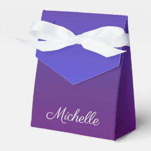 Caja Para Regalos Pena azul y púrpura personalizada