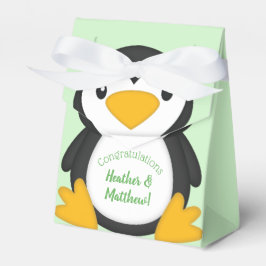 Caja Para Regalos Penguin Baby Shower Green