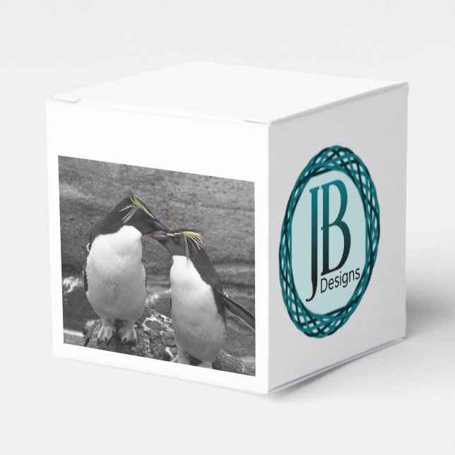 Caja Para Regalos Penguin Colour Splash (Costado Anverso)