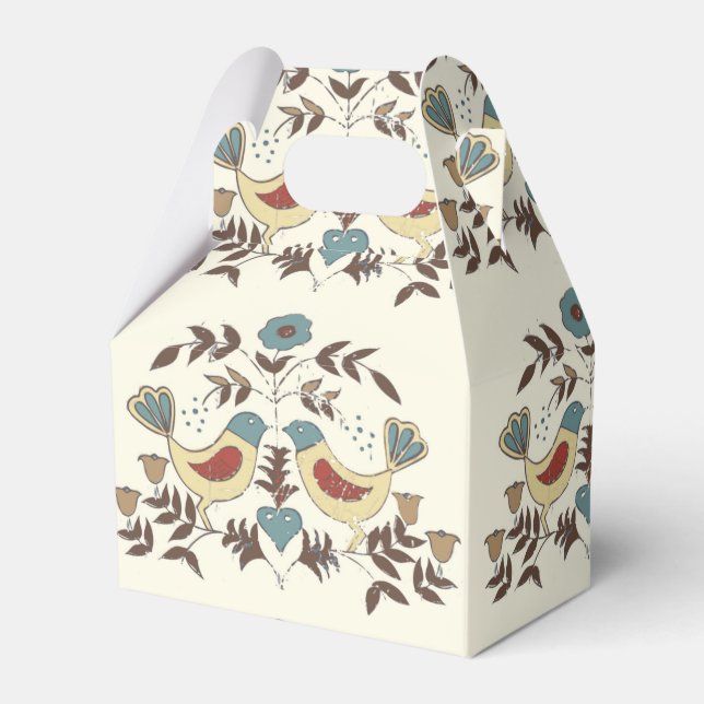 Caja Para Regalos Pennsylvania Dutch Amish Hex Rótulo Bird Americana (Front Side)