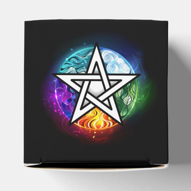 Caja Para Regalos Pentagrama de Wiccan (Parte superior)