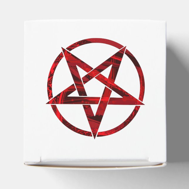 Caja Para Regalos Pentagrama del Diablo Rojo (Parte superior)