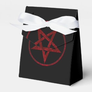 Caja Para Regalos Pentagrama del Diablo Rojo