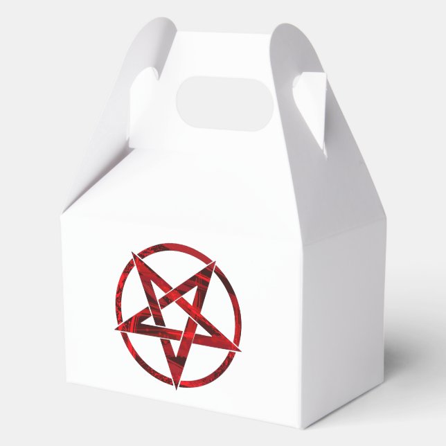 Caja Para Regalos Pentagrama del Diablo Rojo (Reverso )