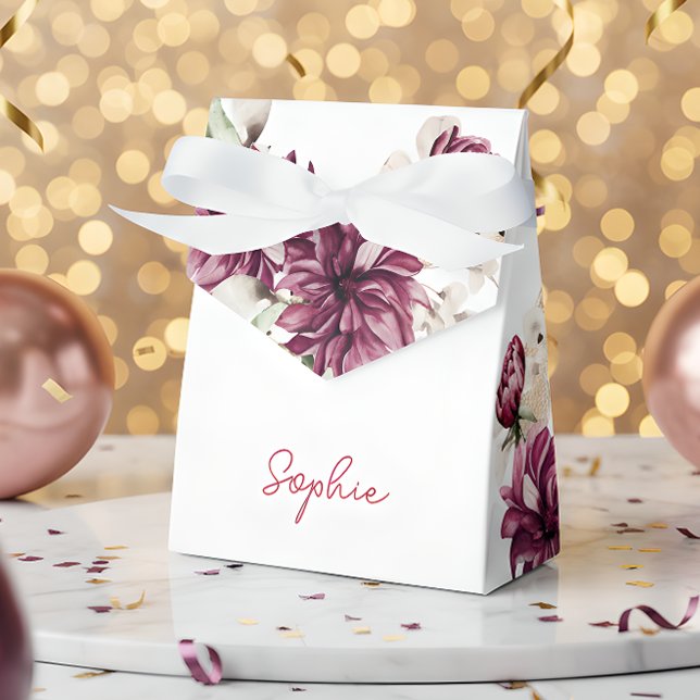 Caja Para Regalos peonatos rosados onemaravillosas acuarelas de cump (Subido por el creador)