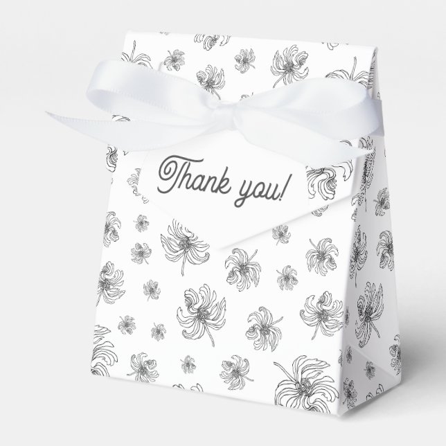 Caja Para Regalos Peonías gráficas. (Front Side)