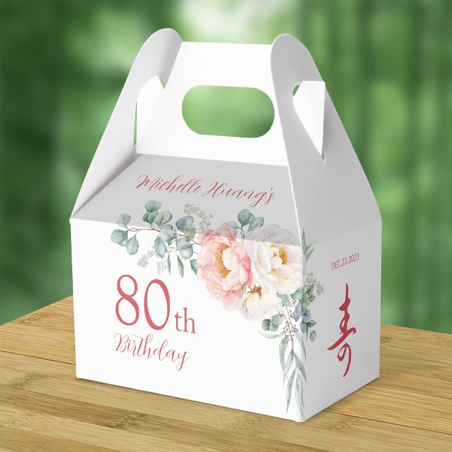 Caja Para Regalos Peony Chinese "Longevity" Birday Gift Box (Subido por el creador)