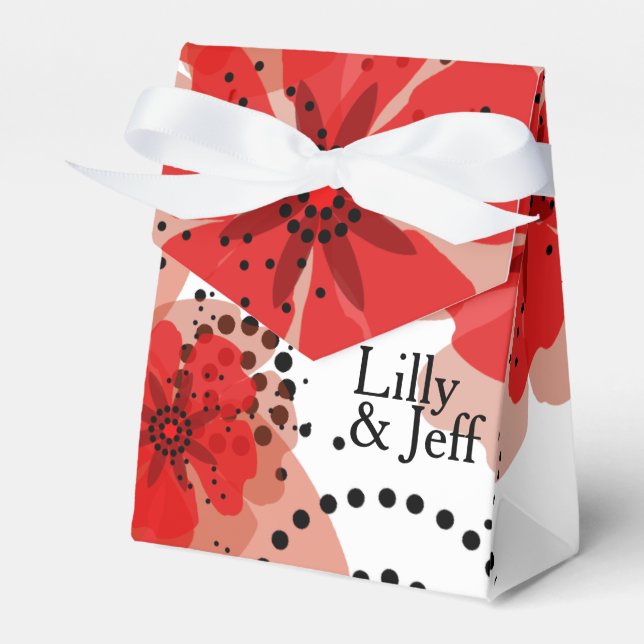 Caja Para Regalos Pepper Poppies | negro blanco rojo (Front Side)