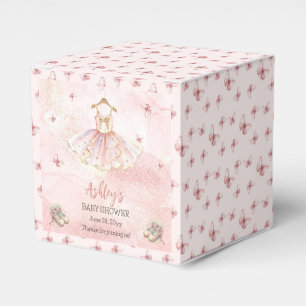 Caja Para Regalos Pequeña balerina rosada tutu Chica Baby Shower