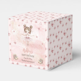 Caja Para Regalos Pequeña balerina rosada tutu Chica Baby Shower