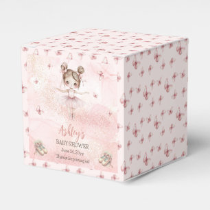 Caja Para Regalos Pequeña balerina rosada tutu Chica Baby Shower