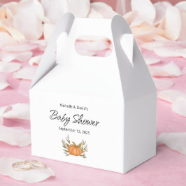 Caja Para Regalos Pequeña Caída de Calabaza Género Baby Shower Neutr