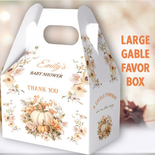 Caja Para Regalos Pequeña Calabaza Cae Baby Shower Grande Gable
