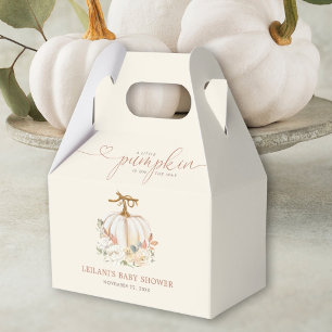Caja Para Regalos Pequeña calabaza de Baby Shower otoñal