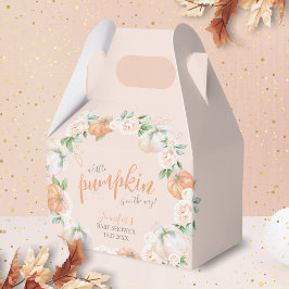 Caja Para Regalos Pequeña calabaza otoño acuarela Gold Baby Shower