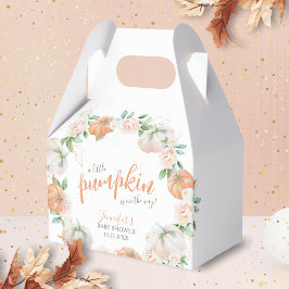 Caja Para Regalos Pequeña calabaza otoño acuarela Gold Baby Shower