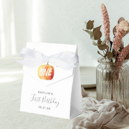 Caja Para Regalos Pequeña Calabaza Primer Cumpleaños