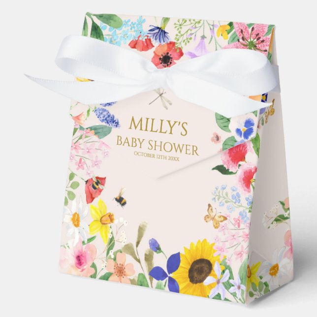 Caja Para Regalos Pequeña mamá de flores silvestres en Bee Baby Show (Anverso)