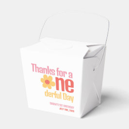 Caja Para Regalos Pequeña Miss Maravillosa Retro Groovy Primer Cumpl