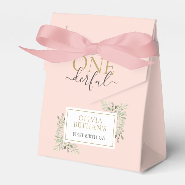 Caja Para Regalos Pequeña Miss OneMaravillosa Chica Primer Día de Na (Front Side)