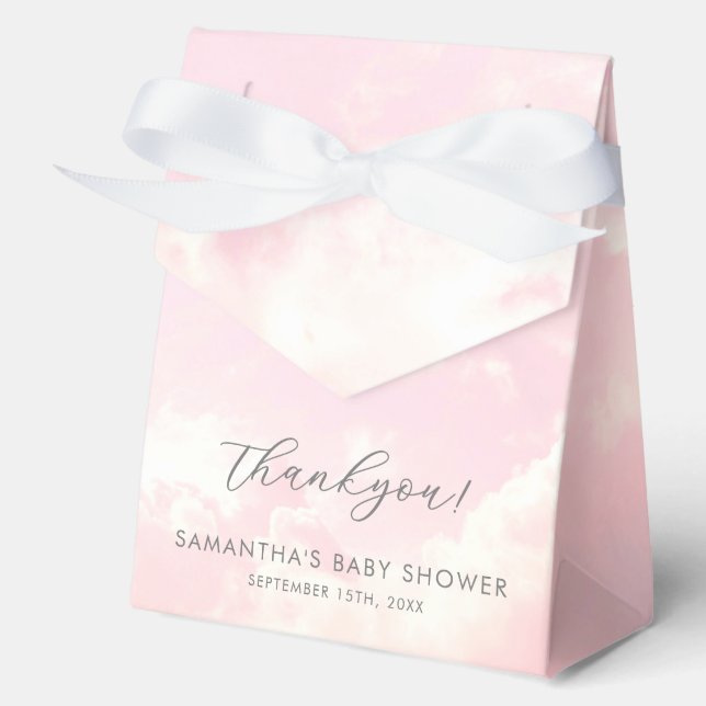 Caja Para Regalos Pequeña pieza de celestial Personalizado nubes Bab (Anverso)