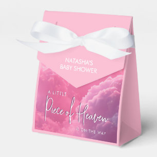 Caja Para Regalos Pequeña pieza del cielo rosado Baby Shower